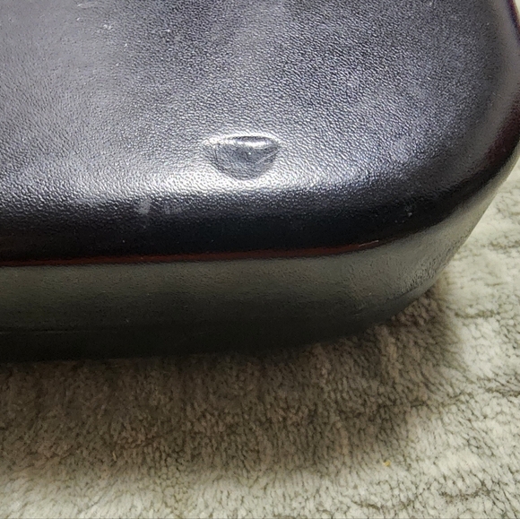 Coach Glasses Case with Cleaning Cloth, Black Leather - Picture 4 of 7